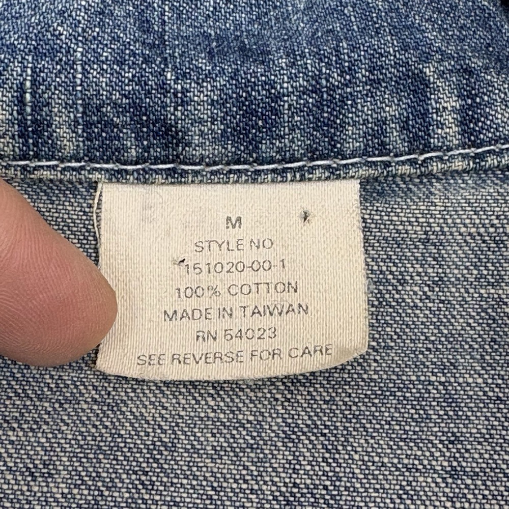 Vintage 90s GAP Denim Chore Jacket Sz Medium M Workwear - Picture 2 of 13